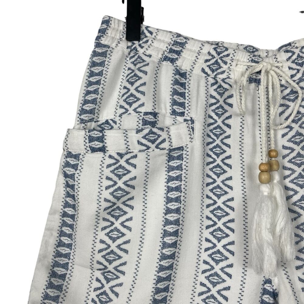Sundance On Deck Shorts Blue White Stripes Tassel Tie 100% Cotton Size Small - Picture 4 of 8